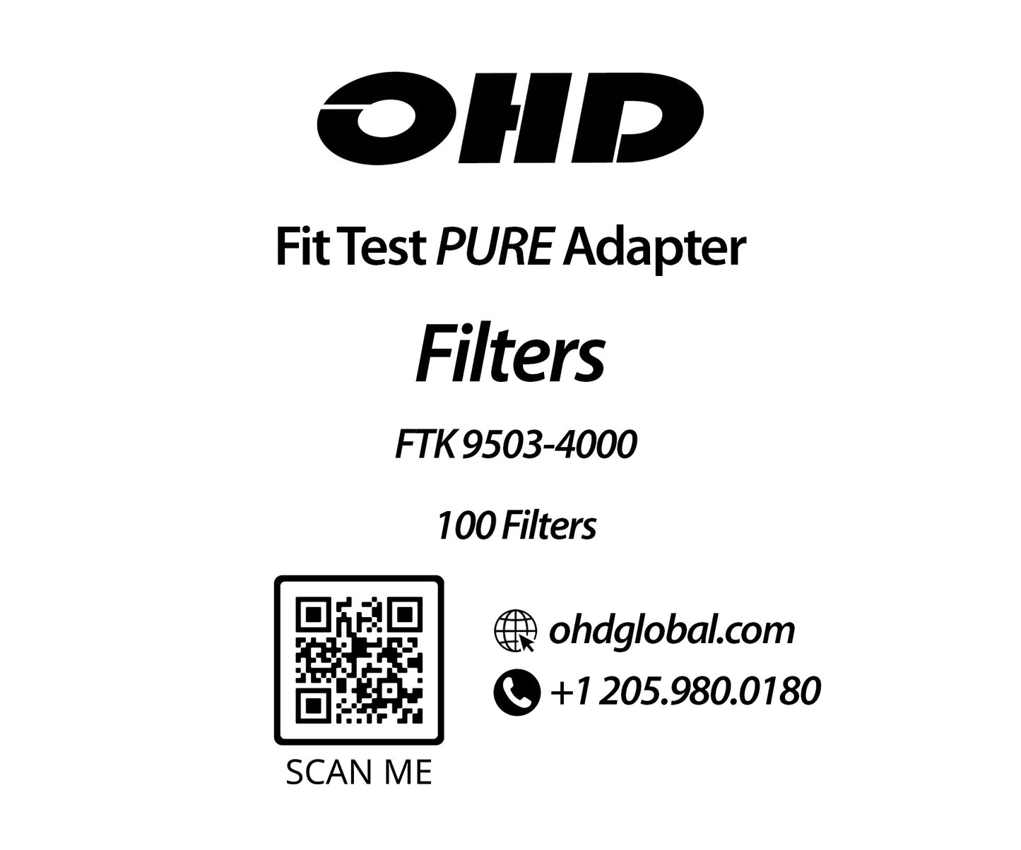 OHD Fit Test Pure Adapter Filter (Bag of 100)